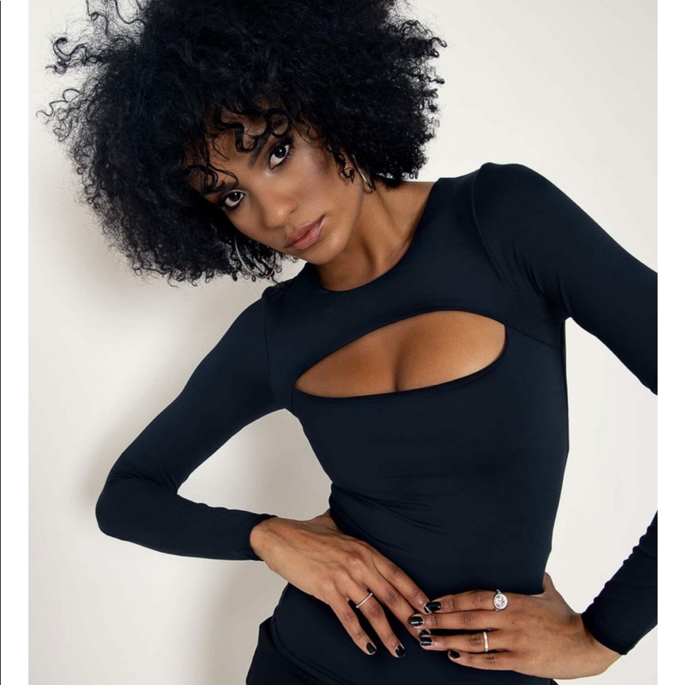Blackmilk peephole long sleeve top